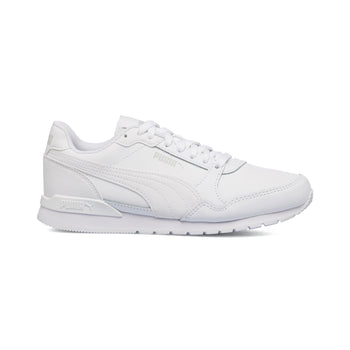 Scarpe da ginnastica bianche da ragazza con logo laterale Puma ST Runner v3 L Jr, Brand, SKU s353000113, Immagine 0